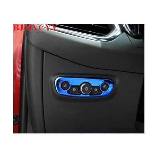 BJMYCYY 1PCS Automobile headlight switch stainless steel decorative strips for Chevrolet Equinox 2018