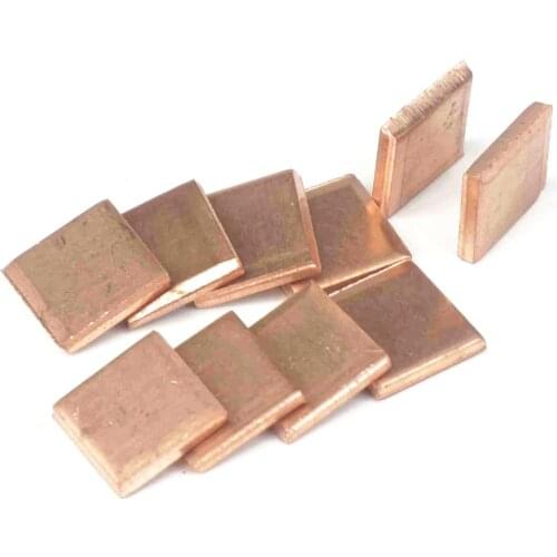 10PCS 15x15x3mm Copper Heatsink Laptop CPU Thermal Cooling Shim Notebook DIY