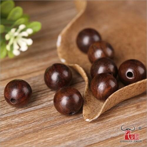 100Pcs/Lot Dark Brown Wood Beads 6mm 8mm 10mm 12mm 15mm Round Wooden Beads For Jewelry Making,High-grade Hardwood Beads