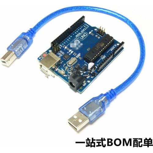 2012 UNO R3 official new version development board ATmega328P with USB cable and 1 AVR development module