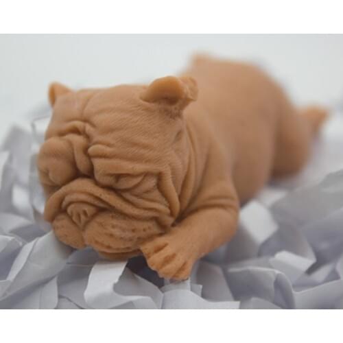 3D Bulldog shape silicone mold DIY resin clay soap & craft mold Fondant cake mold decorating tools free shipping