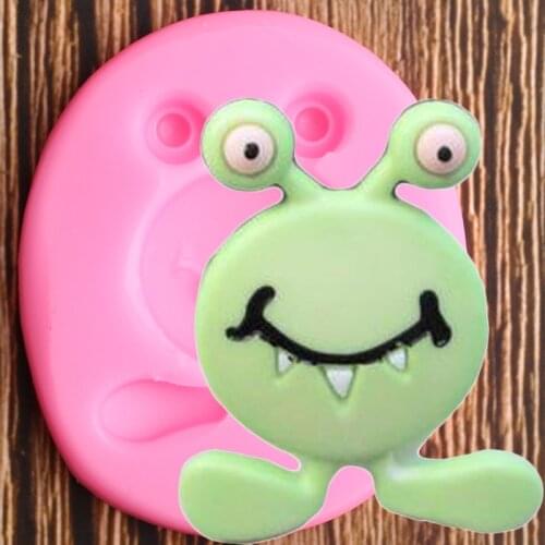 3D Cartoon Monster Silicone Molds DIY Halloween Fondant Cake Decorating Tools Clay Candy Chocolate Gumpaste Moulds