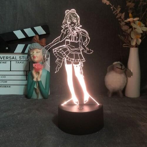 Acrylic Night Sensor Light LED Girls Room Atmosphere 3D Illusion Desk Lamp Luo Tianyi Color Changing Remote Control Nightlight