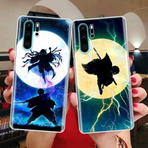 Demon Slayer Moon Dark Silicon Phone Case For Huawei Honor 10 9 20 Lite Y5 Y6 Y7 Y9 9X 8X 8S 8A 7X 7A 7S Pro + 10i20i Coque