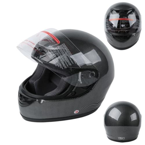 Adult Carbon Fiber Flip Up Full Face Motorcycle Helmet Street Bike Street Helmet Safe Helmet S/M/L/XL