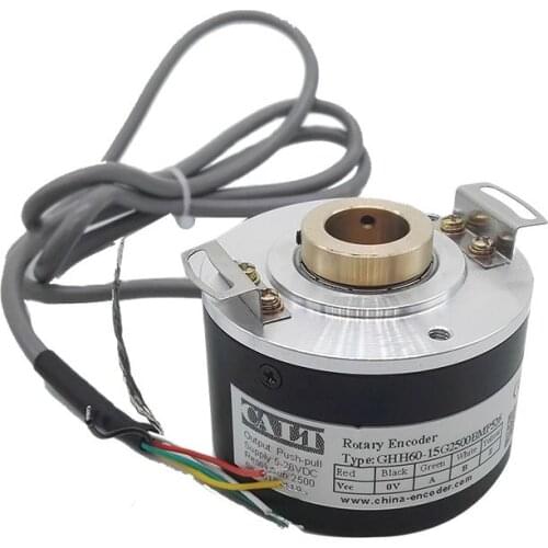 GHH60-15G1024BML5 15mm hollow shaft incremental encoder similar to ZKT6012-008G-1024BZ3-5L 5V Line driver output