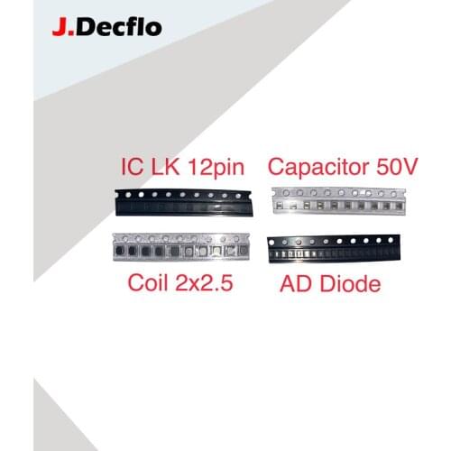 JDecflo 10pcs/lot LK 12Pin Light Control Backlight IC Boost Coil Diode Capacitance For OPPO A5 A7 A3 Redmi Note 8 Replacement