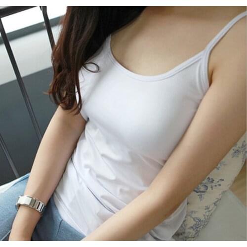 Summer Top Women Tank Top Women Camisole Sleeveless Vest White Tops Cropped Top One Size