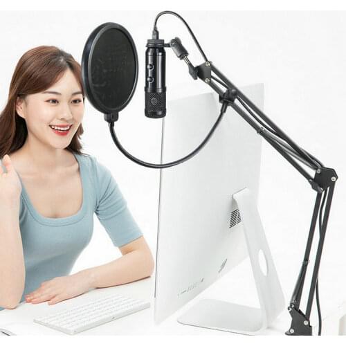 Metal USB Condenser Recording Microphone For Laptop Windows Cardioid Studio Recording Vocals Voice Over,YouTube