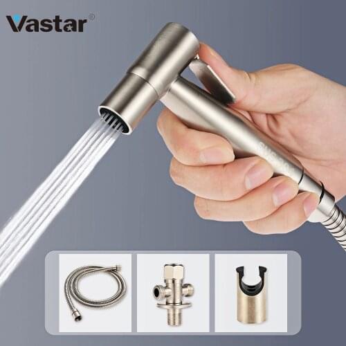 Handheld Toilet bidet sprayer set Kit Stainless Steel Hand Bidet faucet for Bathroom hand sprayer shower head self cleaning