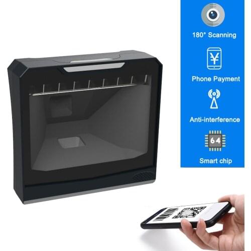 Hands-Free 1D 2D Desktop Barcode Scanner QR Code Scanning Platform Auto Sense Data Matrix Reader for Supermarket Store