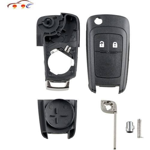 New 2 Buttons Folding Car Key Shell Remote Flip Key Fob Case ForOpel Vauxhall Astra H Insignia J Vectra C Corsa D Zafira G