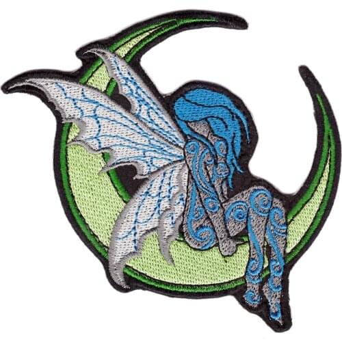 2017 Newly Fairy Elf Punk Back biker Embroidered chenille Movie iron on wings Patches