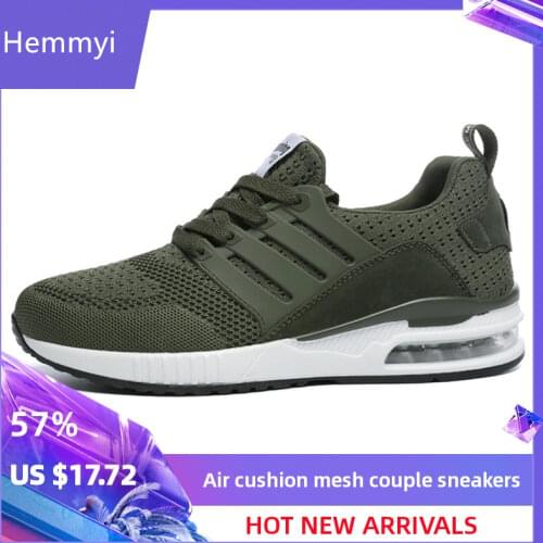 Hemmyi 2020 New Couple Sneakers Spring Autumn Men Women Breathable Lightweight Sports Shoes Comfortable Running Shoes Size 36-44