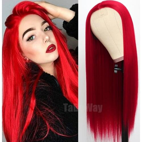 TaBeWay Long Straight Lace Front Wigs Platinum Blonde Color Wig Heat Resistant Synthetic Lace Front Wigs for Fashion Women