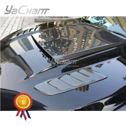 Car-Styling Carbon Fiber Front Hood Vents Fit For 2015-2016 Mustang RU Style Heat Extractors Hood Vents
