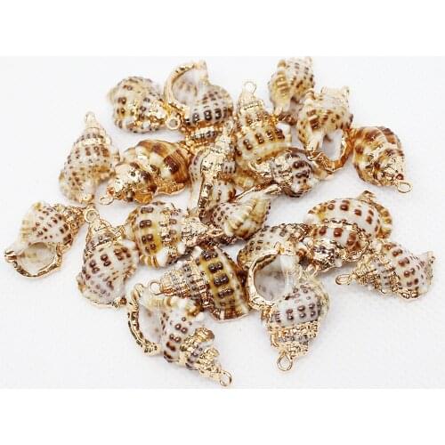10 Pcs Natural Shell Pendants Charms Necklace Pendant for Jewelry Making DIY Bracelet Necklaces Accessories Size 20x30mm
