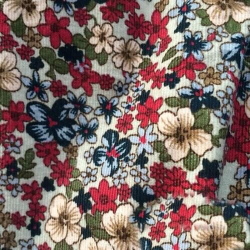 110x100cm 100% Cotton thickened corduroy print fabric for womens dress, baby cloth Bedding Textile Patchwork Quilt Sewing DIY