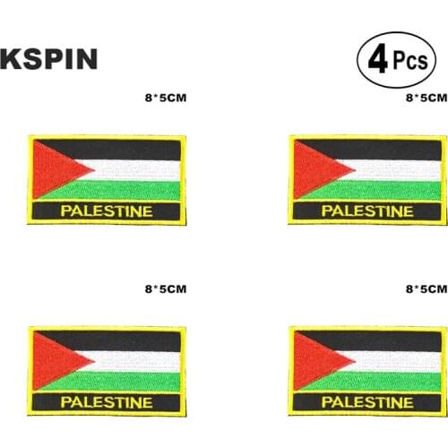 Palestine Rectangular Shape Flag Iron on Saw on Patches Embroidered Flag Patches National Flag Patches for Clothing DIY