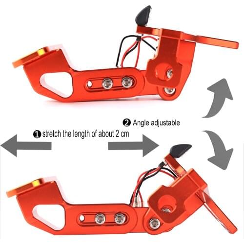 Universal CNC Aluminum Motorcycle Rear License Plate Frame Bracket with White LED Light for Racing And Scooter