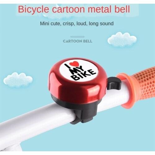 1PC New Safety Bicycle Bell I Love My Bike Printed Clear Sound Cute Bike Horn Alarm Warning Bell Ring Bicycle Accessory