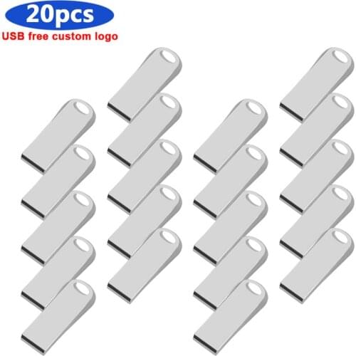 20pcs/lot metal USB2.0 32GB 64GB Real Capacity USB Flash Drive 128GB Pen drive 16GB 8GB 4GB Pen Drive U Disk Flash Memory Stick