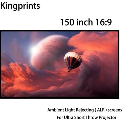 3D Projection Screens 150inch 16x9 Narrow Frame Ambient Light Rejecting ALR Fabric For WEMAX One LG Ultra Short Throw Projector