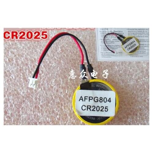 5PCS AFPG804 CR2025 button battery with cable plug battery Industrial Control PLC