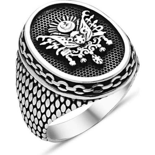 925 sterling Ottoman State Crested Ring