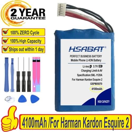 Top Brand 100% New 3800mAh GSP805070 Battery for Harman Kardon Esquire 2 Speaker Batteries + free gfit