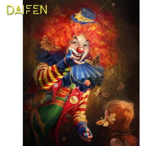 Full Square Diamond painting Clown butterfly girl DIY 3D Diamond mosaic Full Round Diamond embroidery Cross stitch Smiley Magic