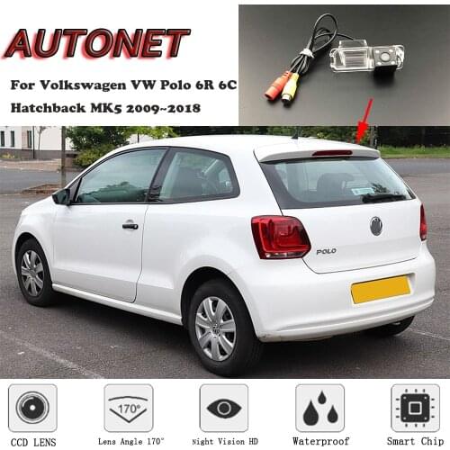 AUTONET Backup Rear View camera For Volkswagen VW Polo 6R 6C Hatchback MK5 2009~2018 /license plate camera/parking Camera
