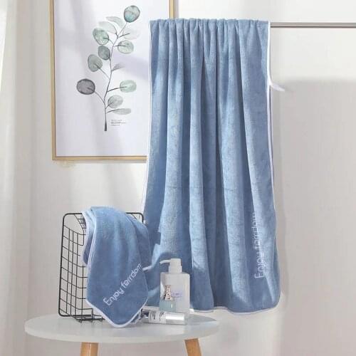 Two-piece towel bath towel super absorbent and non-hair loss super large luxury bath towel super soft microfiber men and women