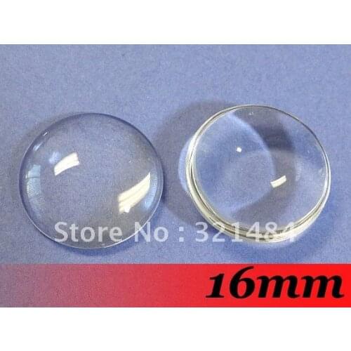 Free ship! 16mm 500piece/lot Clear Round Flatback Glass cabocons Glass Dome Seals Fit Cameo Settings Jewelry DIY