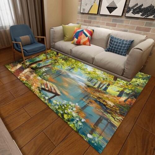 Trees Pictures Area Large Rugs Sofa Kitchen Anti Slip Large Floor Mat Living Room Bedroom Doormat Home Printed Carpets