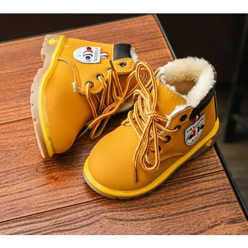 Sa Demeng Winter Childrens Girls Snow Boots Shoes Warm Plush Soft Bottom Baby Girls Boots Leather Winter Snow Boot For Baby