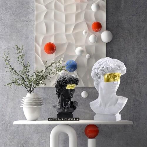 Home Decor Home Decoration Accessories Resin Sculpture Figure Statue Art Head Art Supplies Desktop European Style Ornaments