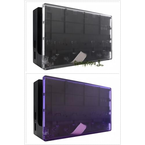 EXtremeRate Clear DIY Faceplate Replacement Housing Shell for NS Switch Dock - Dock NOT Included