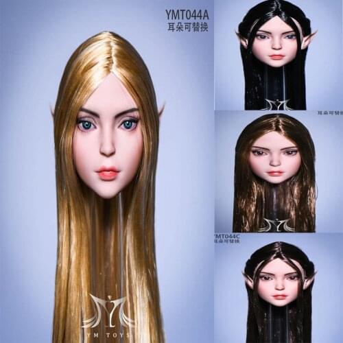 YMTOYS 1/6 Female head sculpt implanted hair head Wizard 2.0 YMT044 for LAN TBL PH 12'' action figure