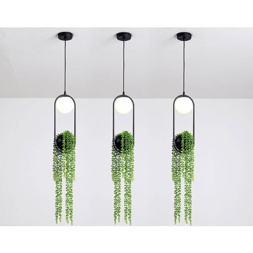 Hamboder Modern Pendant Light Nordic Plant Flower Pot Aisle Restaurant Beautiful Sky Garden Led Lamp For Living Room Decoration