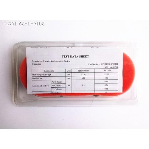 Jyttek Four ports 1550nm Fiber Optic Circulator Singlemode 2x2 Optical circulator FC/APC Grade P
