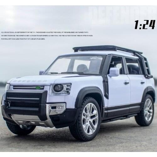 1:24 scale orv diecast car Land Defender Rover metal model with light and sound pull back vehicle alloy toy collection for gifts