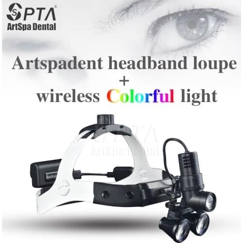 3.5X 2.5X Magnify Medical Magnifier Loupes Dentistry Binocular Accessories Surgical Dental Headband With 5W Headlight Loupe