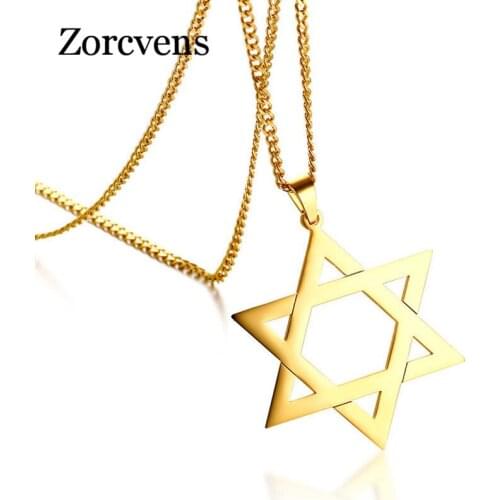 Modyle Trendy Hexagram Pendant Necklace for Man High Quality Stainless Steel Star Male Jewelry