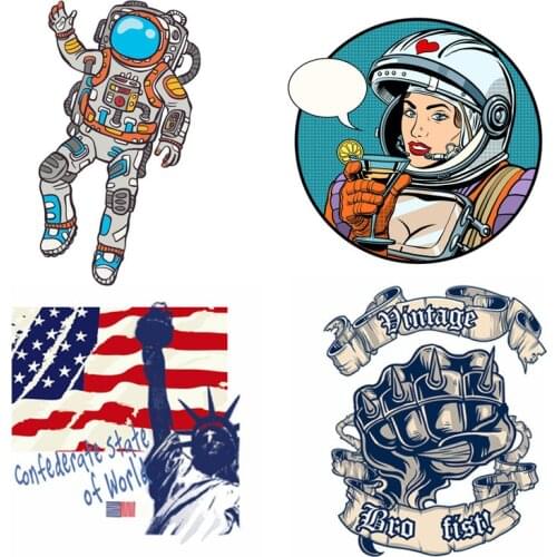ZOTOONE National flag Space stickers for iron transfer clothes DIY accessory t-shirt dresses washable heat transfer H