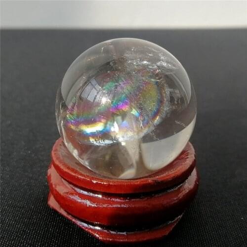 Natural Gemstones Clear Quartz Crystal Balls Reiki Energy Balls Sphere Rainbow White Chakra Stones And Mineral Gifts Home Decor
