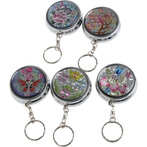 Ash Bin Portable Stainless Steel Pocket Round Cigarette Ashtray Case 667D