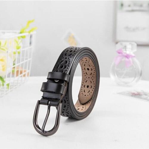 NEW summer BLACK cow leather belt alloy Pin buckle unisex piercing wide 2.8CM long 105CM Cheap Christmas Gifts WOMEN MEN BELT