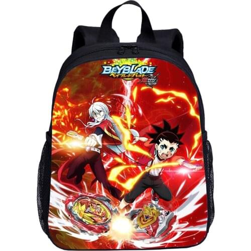 New Cartoon School Bag Boys Shoulder Bag Fashion Beyblade Burst School Backpack Baby Children Travel Package 6-10 Years Old Kids