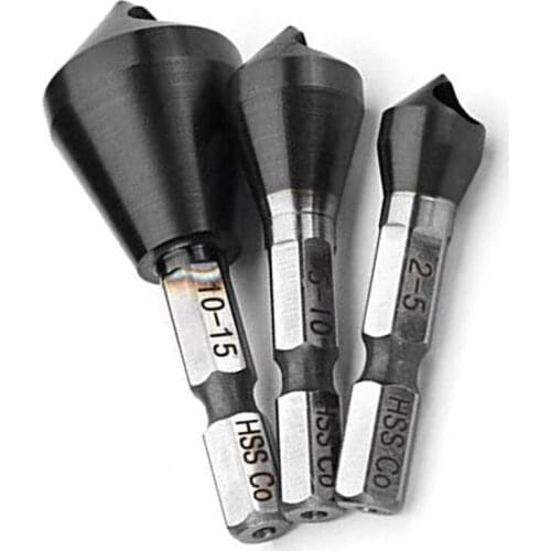 HRC89 TiAlN Coating 1/4Inch Hex Shank Countersink Drill Bit HSS-Co M35 Cobalt Deburring Chamfer Drill Bit